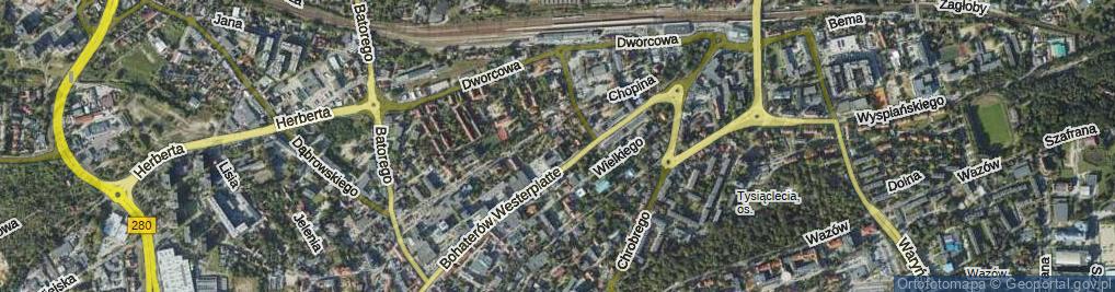 Zdjęcie satelitarne Keplera Jana ul.